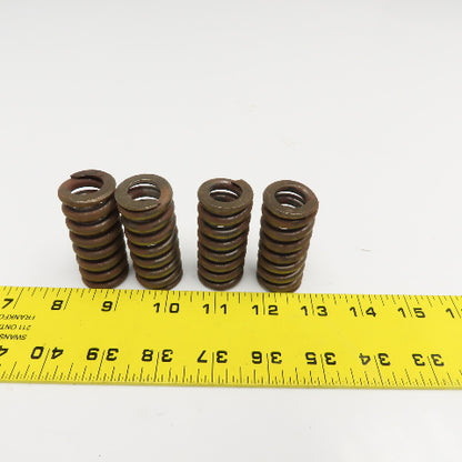 1/2" ID x 1" OD Round Wire Compression Die Spring 2-7/16" OAL Lot Of 4