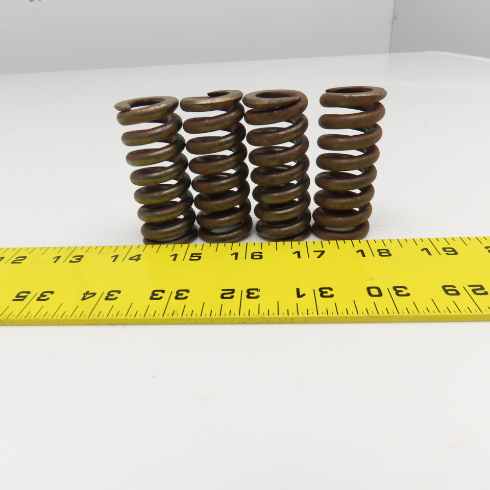 1/2" ID x 1" OD Round Wire Compression Die Spring 2-7/16" OAL Lot Of 4