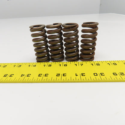 1/2" ID x 1" OD Round Wire Compression Die Spring 2-7/16" OAL Lot Of 4