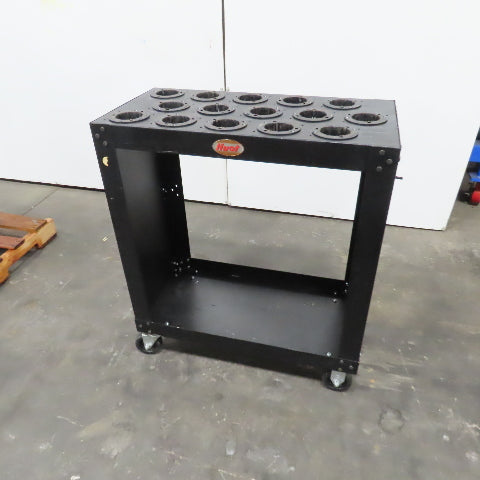Huot CAT50 CT50 50-Taper NMBT50 Tool Tooling Cart W/Casters 15 Holders