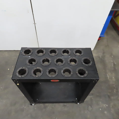 Huot CAT50 CT50 50-Taper NMBT50 Tool Tooling Cart W/Casters 15 Holders