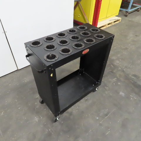 Huot CAT50 CT50 50-Taper NMBT50 Tool Tooling Cart W/Casters 15 Holders