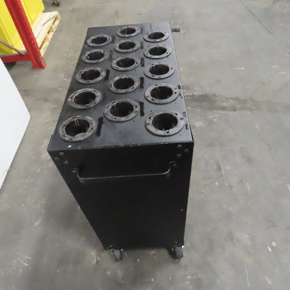 Huot CAT50 CT50 50-Taper NMBT50 Tool Tooling Cart W/Casters 15 Holders