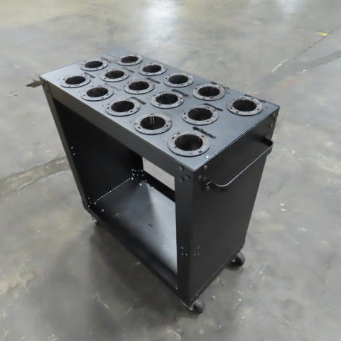 Huot CAT50 CT50 50-Taper NMBT50 Tool Tooling Cart W/Casters 15 Holders