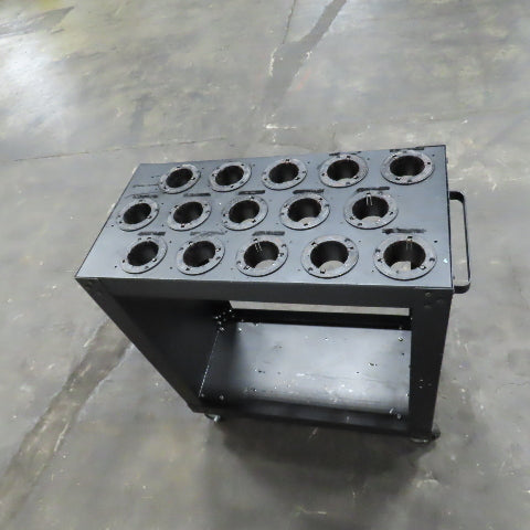 Huot CAT50 CT50 50-Taper NMBT50 Tool Tooling Cart W/Casters 15 Holders