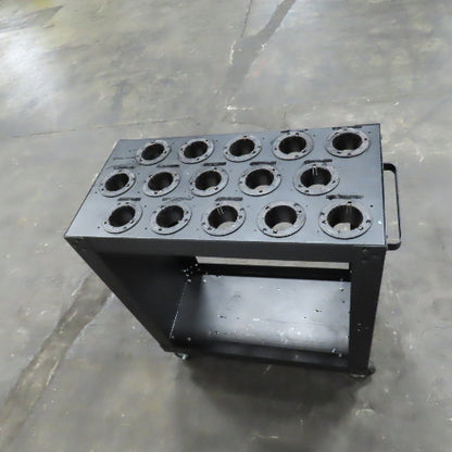 Huot CAT50 CT50 50-Taper NMBT50 Tool Tooling Cart W/Casters 15 Holders