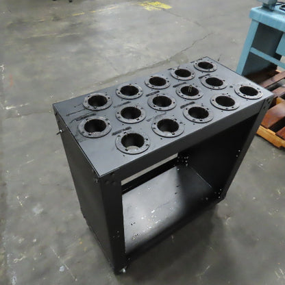 Huot CAT50 CT50 50-Taper NMBT50 Tool Tooling Cart W/Casters 15 Holders