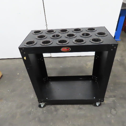 Huot CAT50 CT50 50-Taper NMBT50 Tool Tooling Cart W/Casters 15 Holders