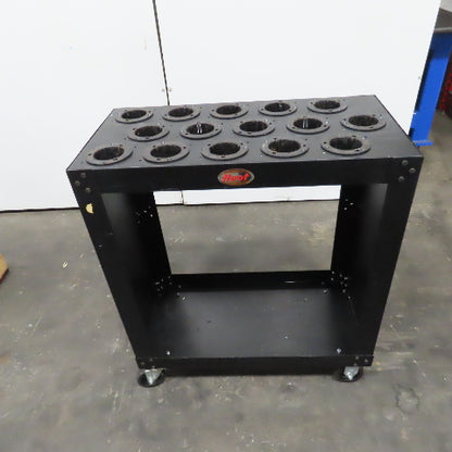Huot CAT50 CT50 50-Taper NMBT50 Tool Tooling Cart W/Casters 15 Holders
