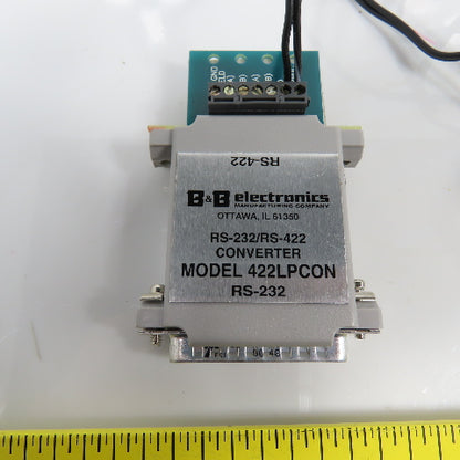 B & B Electronics 422LPCON RS-232/RS-422 Serial Converter 25 Pin W/Power Supply