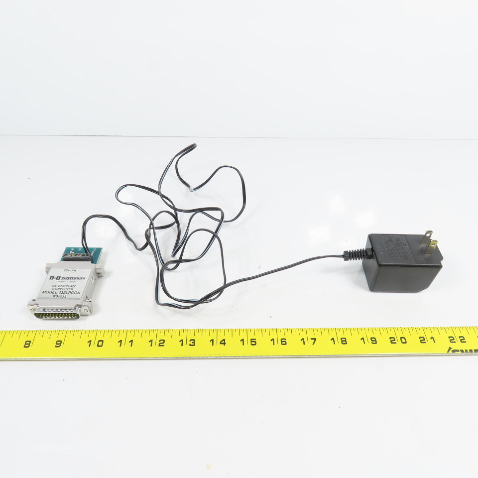 B & B Electronics 422LPCON RS-232/RS-422 Serial Converter 25 Pin W/Power Supply