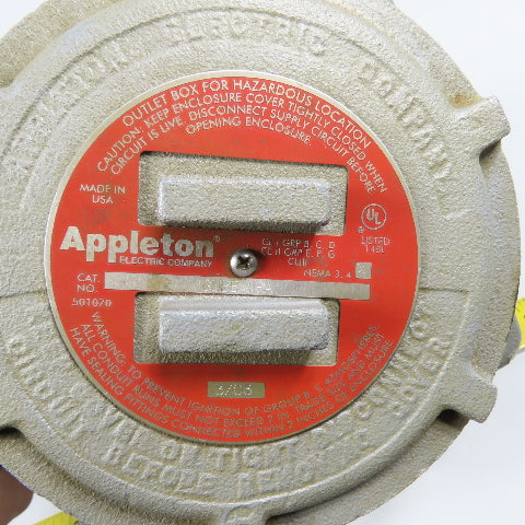 Appleton GUBB-11-A Nema 3,4 Junction Outlet Box For Hazardous Locations