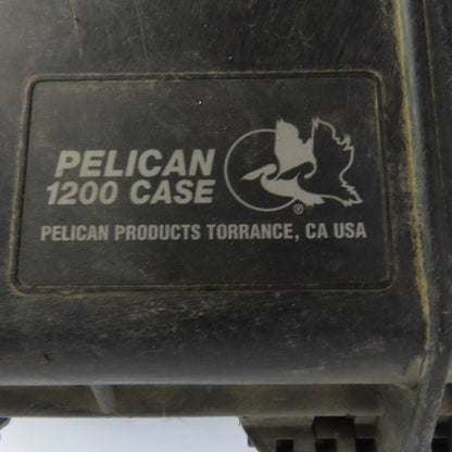 Pelican 1200 Black Protective Case 9-1/2 x 7-1/4" x 2-3/4" D W/USG 1000PSI Gauge