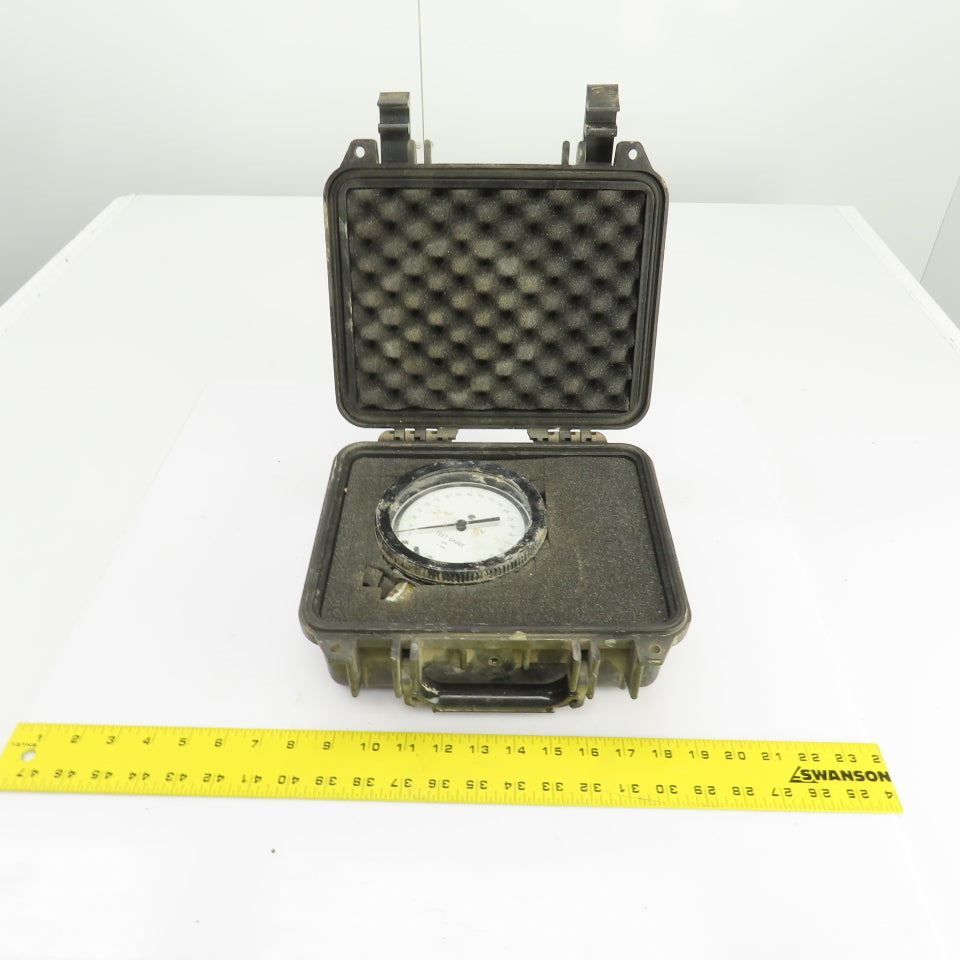 Pelican 1200 Black Protective Case 9-1/2 x 7-1/4" x 2-3/4" D W/USG 1000PSI Gauge