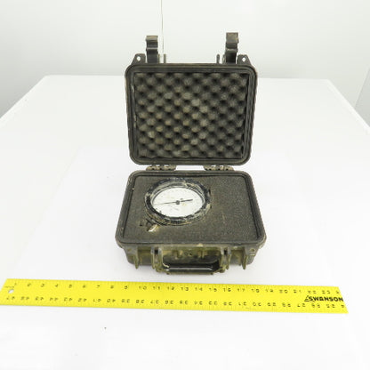 Pelican 1200 Black Protective Case 9-1/2 x 7-1/4" x 2-3/4" D W/USG 1000PSI Gauge