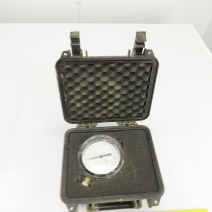 Pelican 1200 Black Protective Case 9-1/2 x 7-1/4" x 2-3/4" D W/USG 1000PSI Gauge