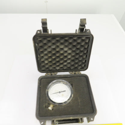 Pelican 1200 Black Protective Case 9-1/2 x 7-1/4" x 2-3/4" D W/USG 1000PSI Gauge