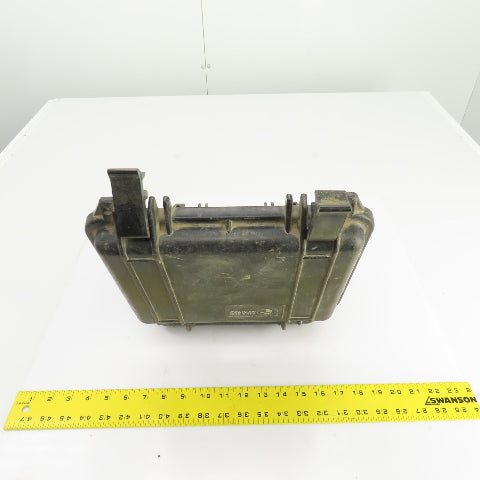 Pelican 1200 Black Protective Case 9-1/2 x 7-1/4" x 2-3/4" D W/USG 1000PSI Gauge