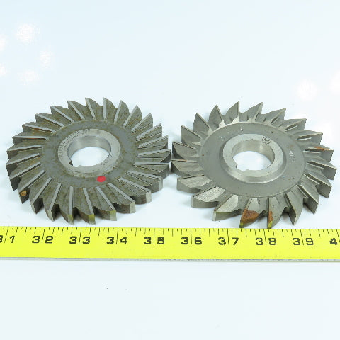 4-15/16" x 1/2" Cutting Width Side Mill Cutter 1-1/4" Arbor Straight Tooth Lot/2