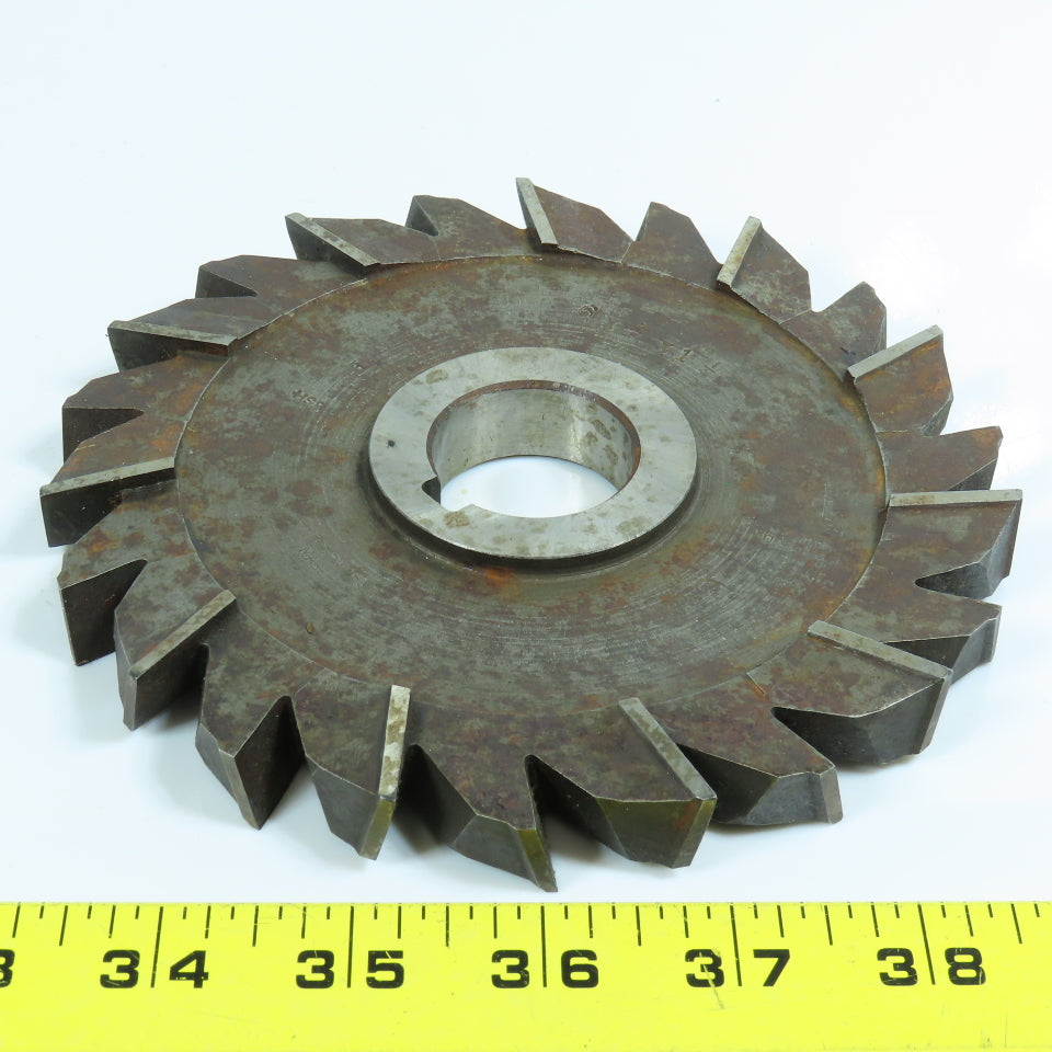 6" x 5/8" Side Milling Cutter 1-1/4" Arbor Staggered 22 Tooth