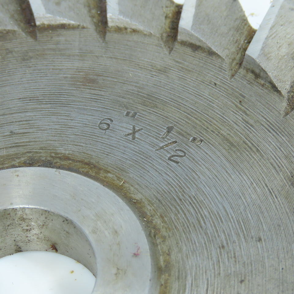 6" x 1/2" Side Milling Cutter 1" Arbor Staggered 26 Tooth