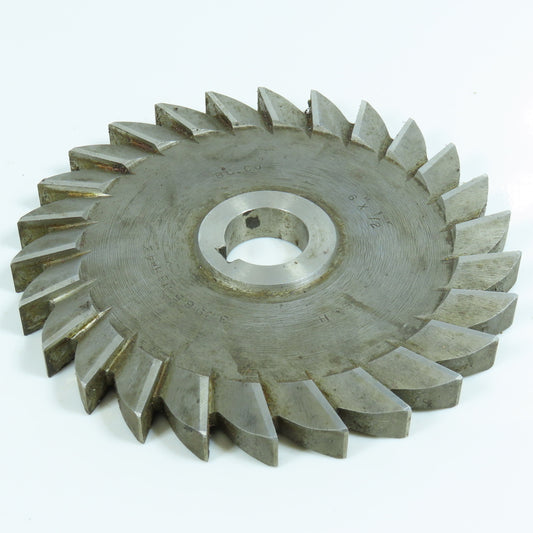 6" x 1/2" Side Milling Cutter 1" Arbor Staggered 26 Tooth