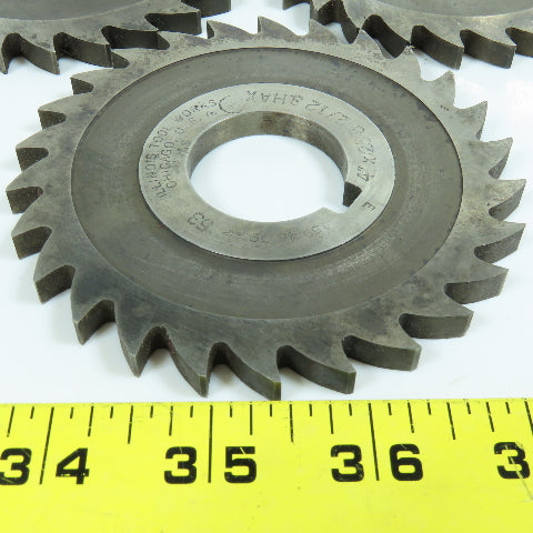 Illinois Tool 4" x .258" Plain Milling Cutter 1-1/4" Arbor 26 Tooth Lot of 3