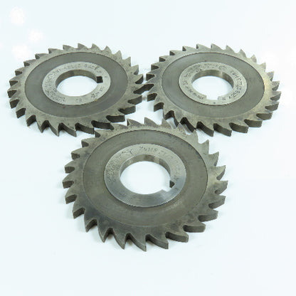 Illinois Tool 4" x .258" Plain Milling Cutter 1-1/4" Arbor 26 Tooth Lot of 3