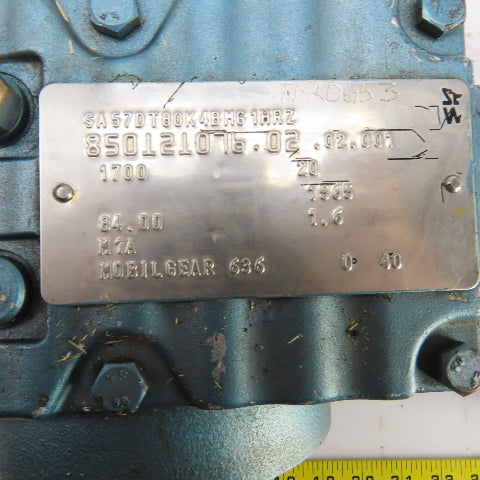 Sew-Eurodrive SA57DT80K 84:1 Ratio Gear Reducer 0.75HP 20RPM 3PH W/Brake 24VDC