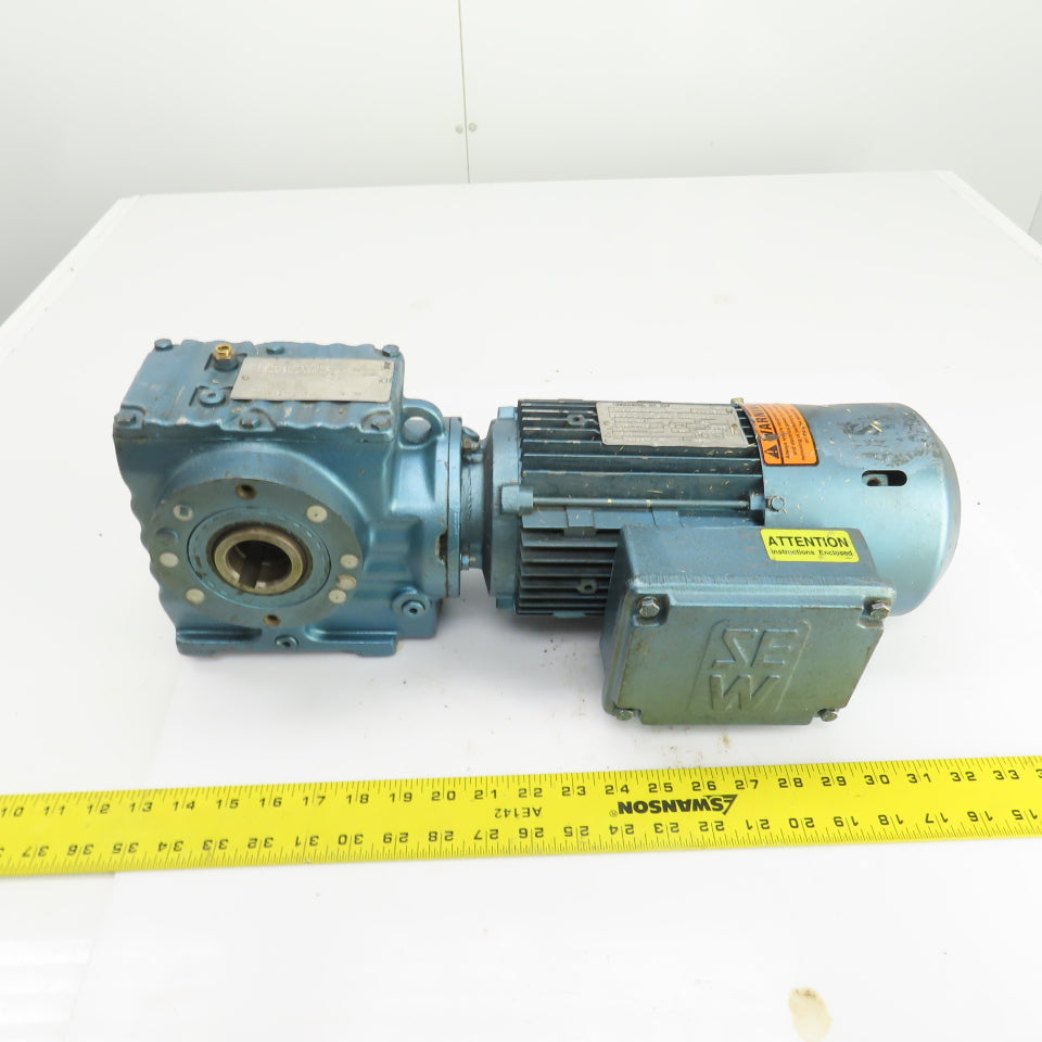 Sew-Eurodrive SA57DT80K 84:1 Ratio Gear Reducer 0.75HP 20RPM 3PH W/Brake 24VDC