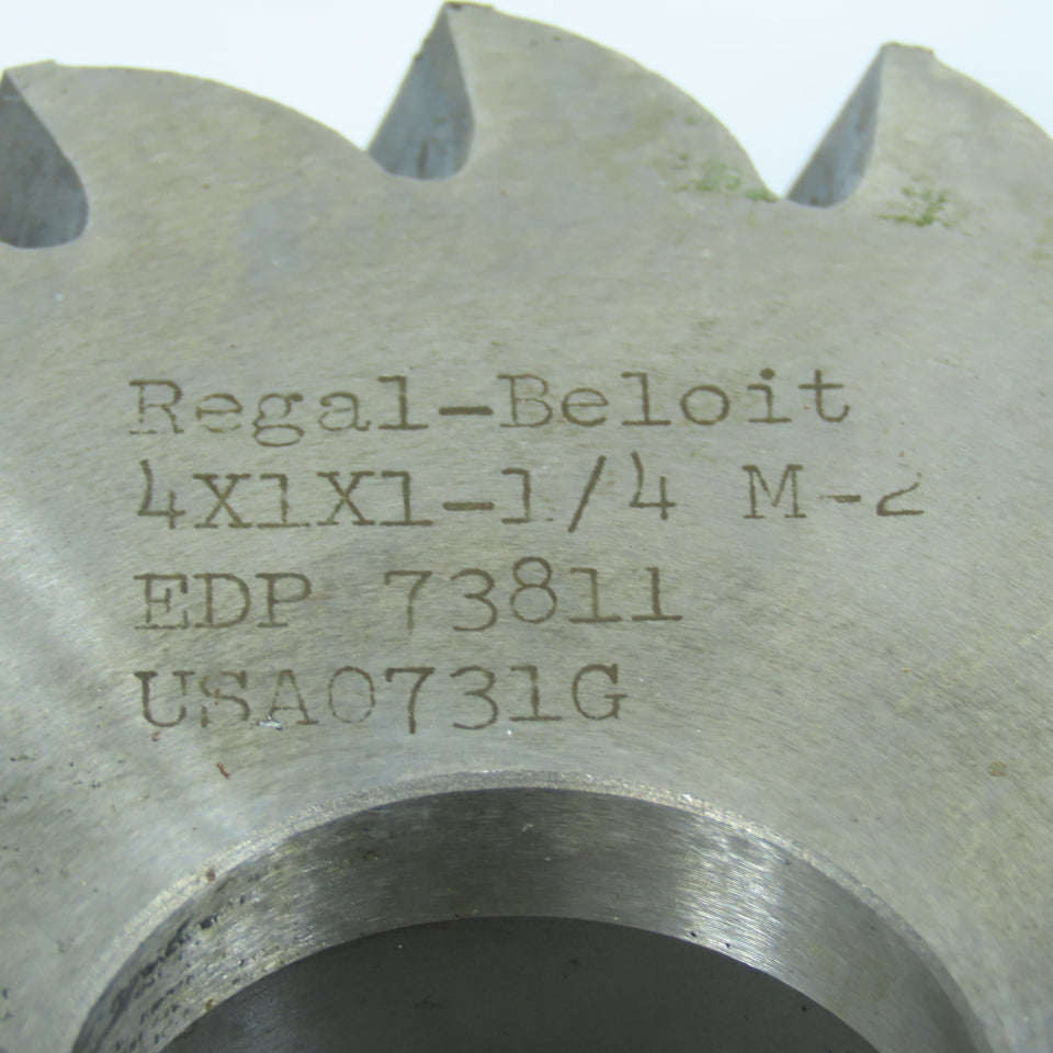 Regal 4" x 1" Plain Milling Cutter 1-1/4" Arbor 20 Tooth