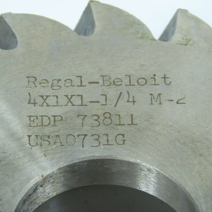 Regal 4" x 1" Plain Milling Cutter 1-1/4" Arbor 20 Tooth