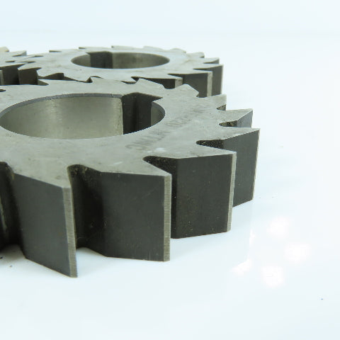 3-1/4" x 21/32" Plain Milling Cutter 1-1/2" Arbor 16 Tooth Lot of 5