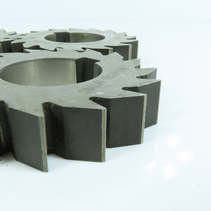 3-1/4" x 21/32" Plain Milling Cutter 1-1/2" Arbor 16 Tooth Lot of 5