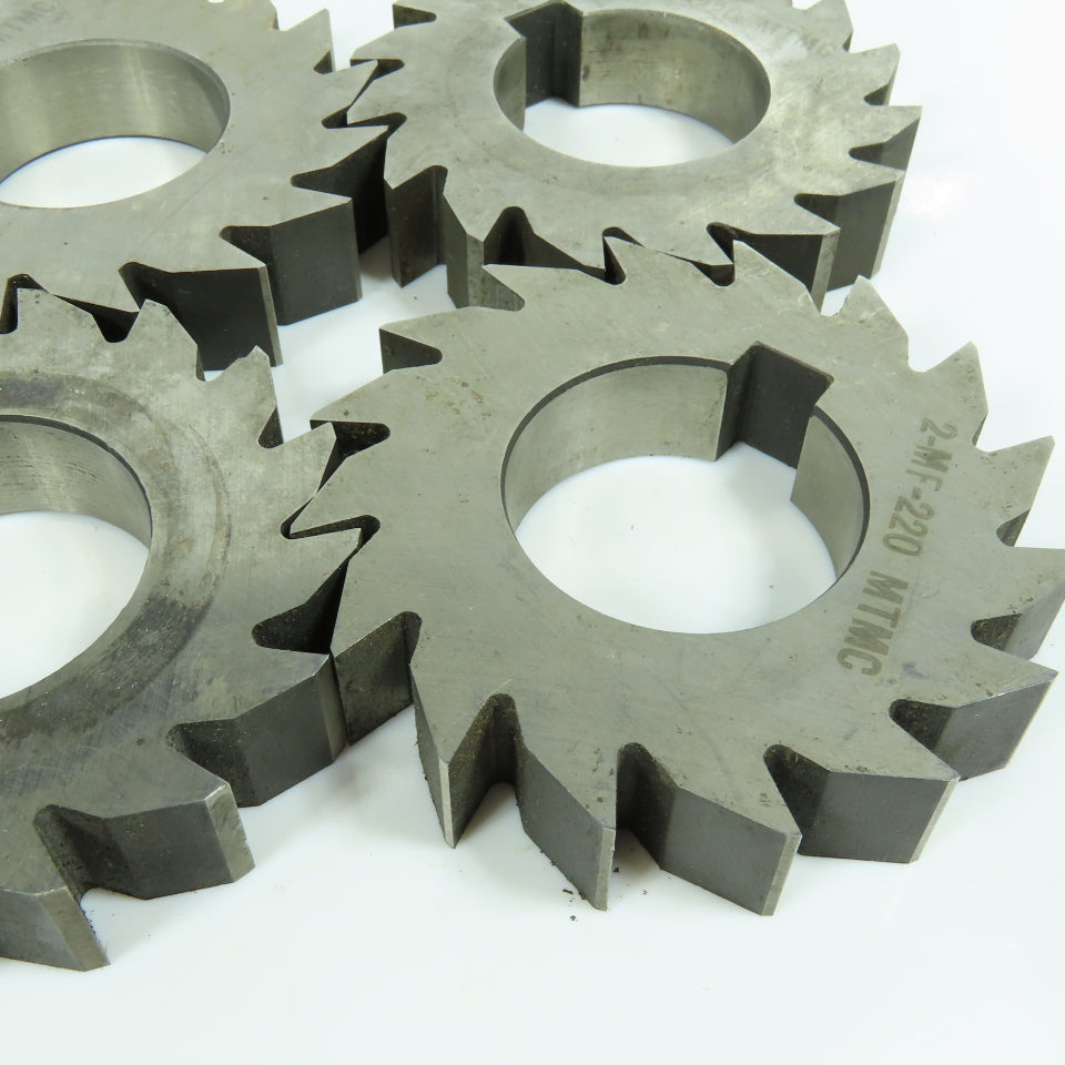 3-1/4" x 21/32" Plain Milling Cutter 1-1/2" Arbor 16 Tooth Lot of 5