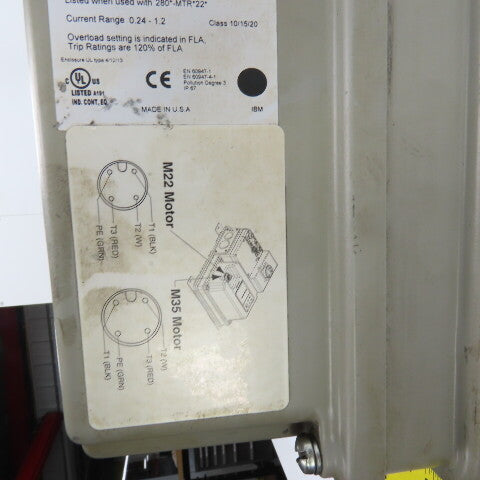 Allen Bradley 280D-F12Z-10A-RR-3 280D-FN-10-R ArmorStart Base & Control 0.75HP
