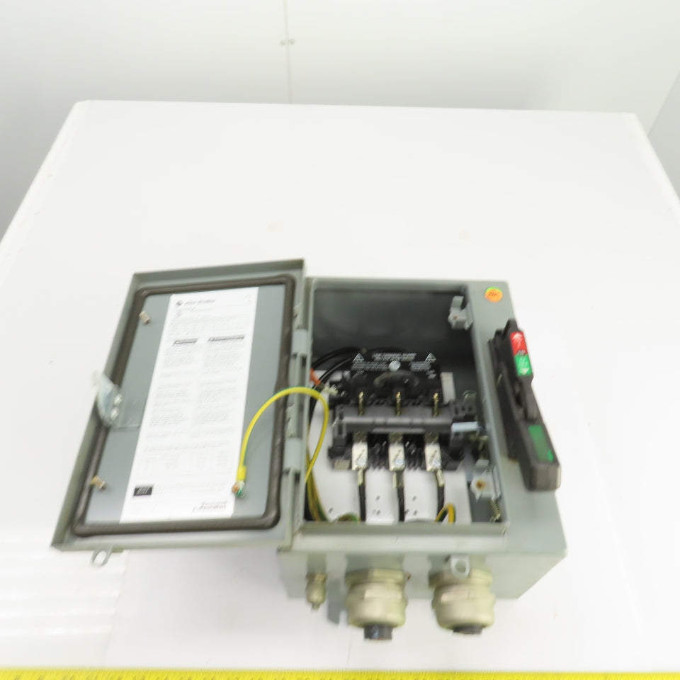 Allen Bradley 1494G-CF3N-98 AL-208 60A Enclosed Safety Disconnect Switch 600V 3R
