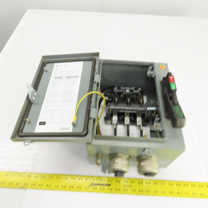 Allen Bradley 1494G-CF3N-98 AL-208 60A Enclosed Safety Disconnect Switch 600V 3R