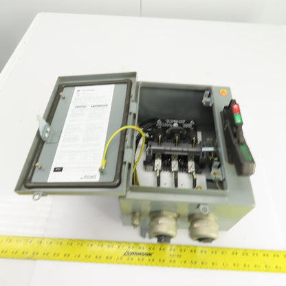 Allen Bradley 1494G-CF3N-98 AL-208 60A Enclosed Safety Disconnect Switch 600V 3R