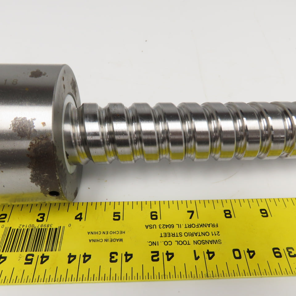 40mm Single Start 15mm Pitch Ball Screw & Nut 27-1/2" Screw Length 39" OAL