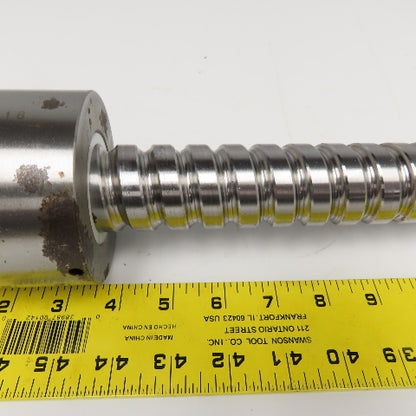 40mm Single Start 15mm Pitch Ball Screw & Nut 27-1/2" Screw Length 39" OAL