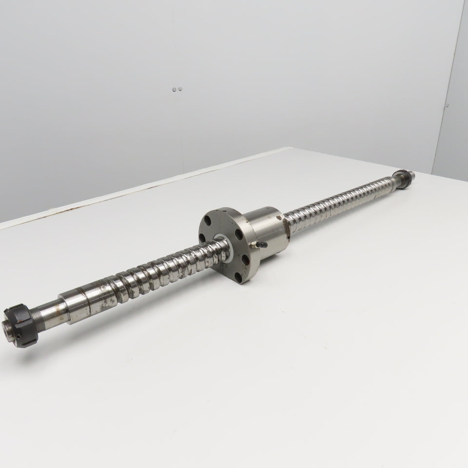 40mm Single Start 15mm Pitch Ball Screw & Nut 27-1/2" Screw Length 39" OAL