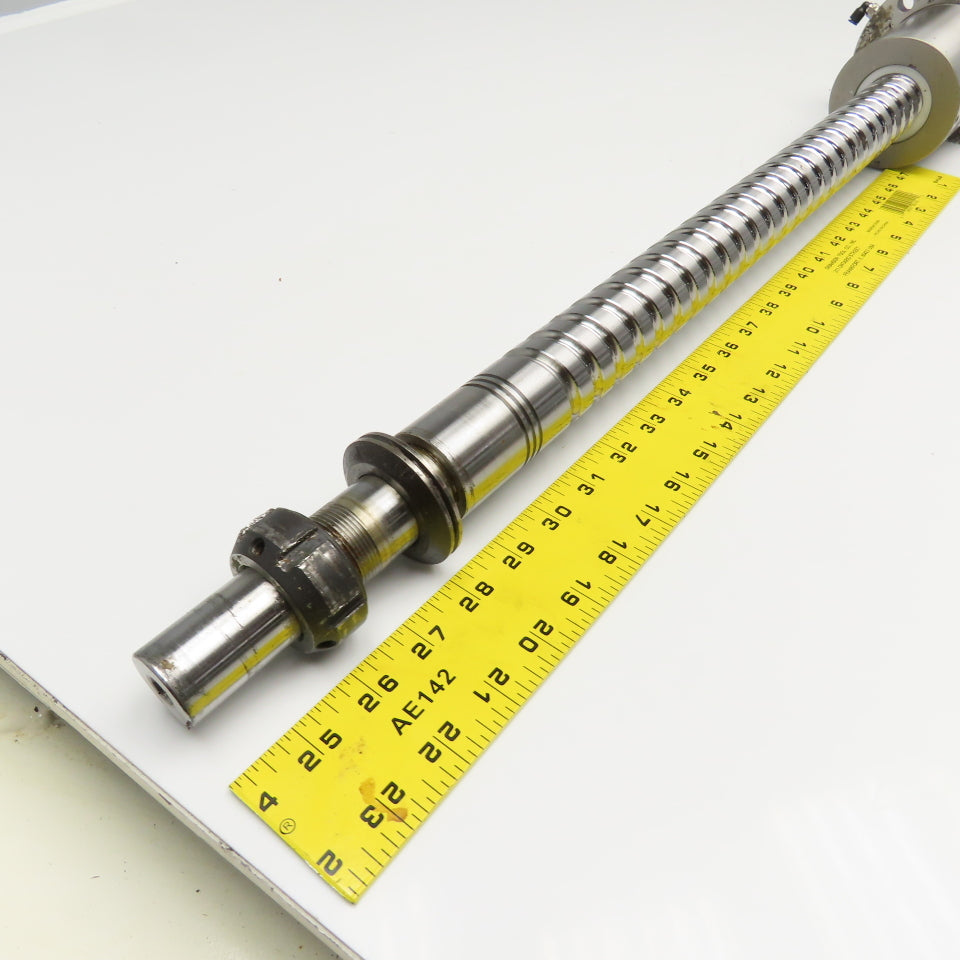 40mm Single Start 15mm Pitch Ball Screw & Nut 33" Screw Length 45" OAL