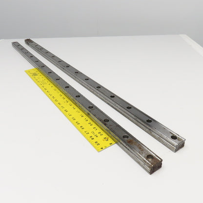 THK YE-4247 34mm Profile Linear Guide Rail 45-5/8" OAL Lot Of 2