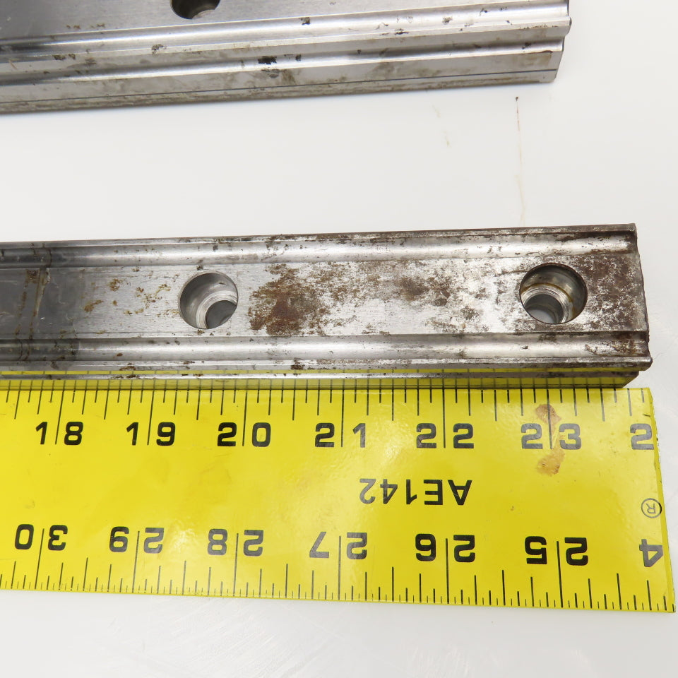 THK YE-4247 34mm Profile Linear Guide Rail 45-5/8" OAL Lot Of 2