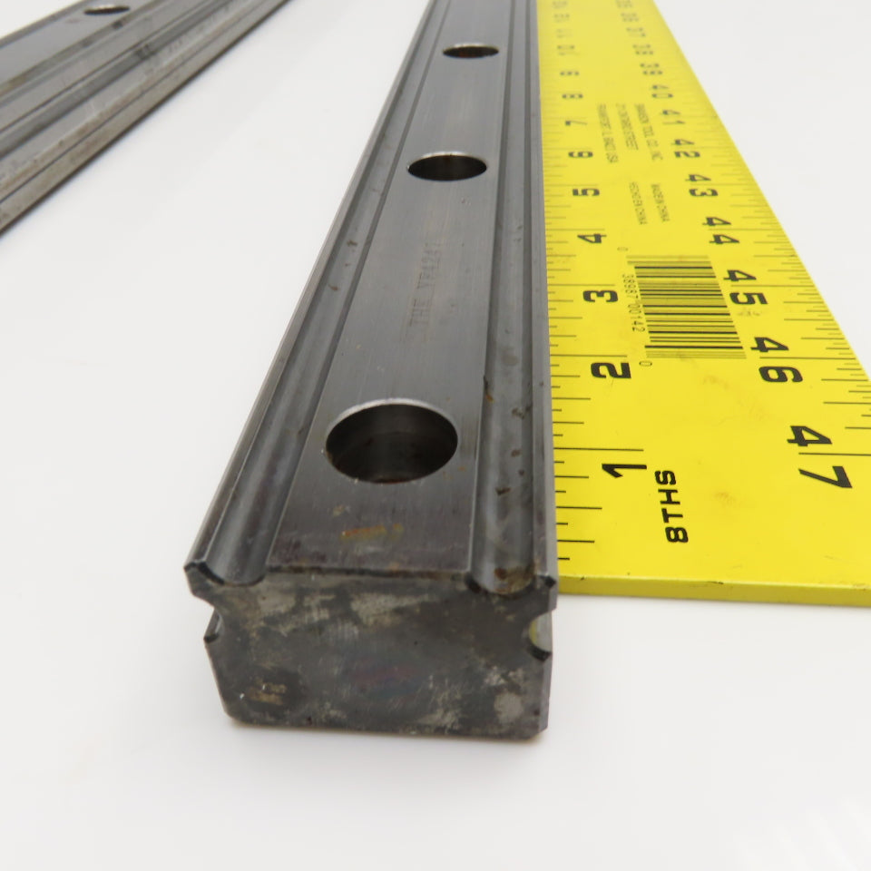 THK YE-4247 34mm Profile Linear Guide Rail 45-5/8" OAL Lot Of 2