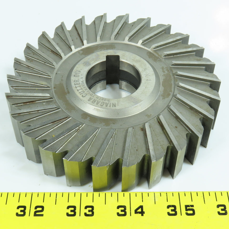 Niagara 4-7/8" x 1" Slitting Saw Side Milling Cutter 1-1/4" Arbor 26 Tooth