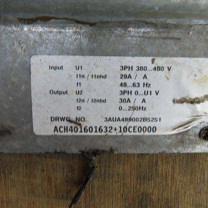 ABB ACH401601632 10CE0000 20HP AC Drive W/Bypass 380-480V 3PH In 0-480V 30A Out