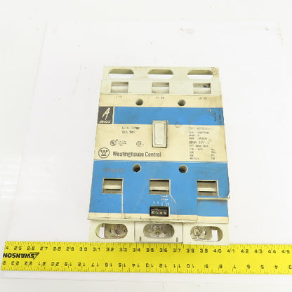 Westinghouse W201K5CF Nema Size 5 Contactor 200-575V 270A 75-200HP 120V Coil