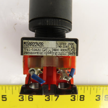 Fuji AR22V2R Mushroom Head Push Twist Release Red E-Stop Button 250V